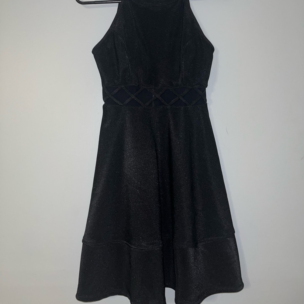Black knee length dress
